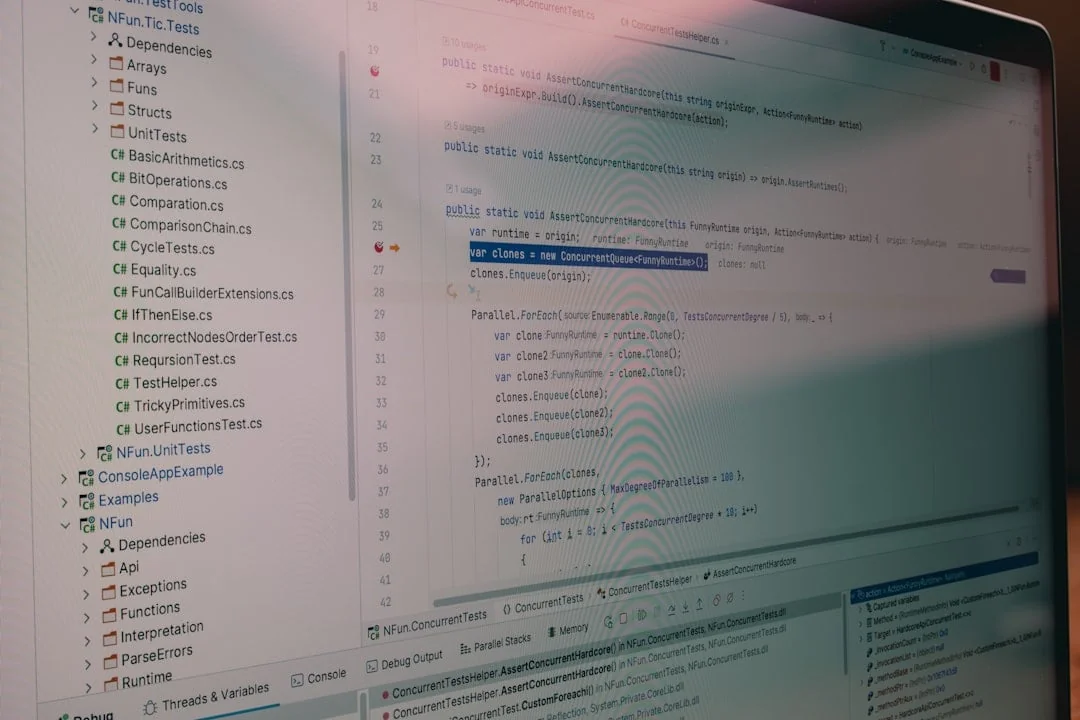 Computer monitor displaying lines of code, the technical layer beneath every conversion decision